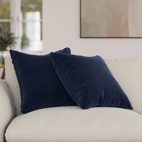 Velvet Pillow Set (Plush Cascadia Blue) - Pull Up A Couch