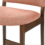 MCM-Style Counter Stool (Walnut/Rosehip Orange) - Pull Up A Couch