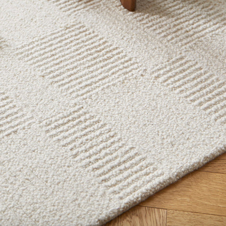 8' x 10' Wool Area Rug (Textured Ivory) - Pull Up A Couch