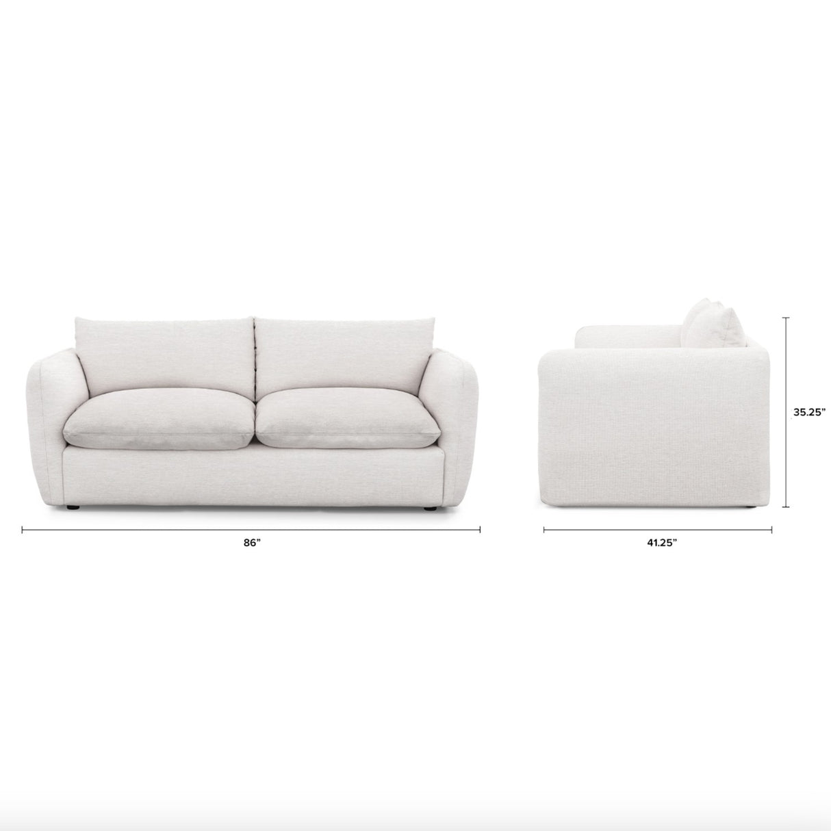 86" Sofa Bed (Silver Ivory) - Pull Up A Couch