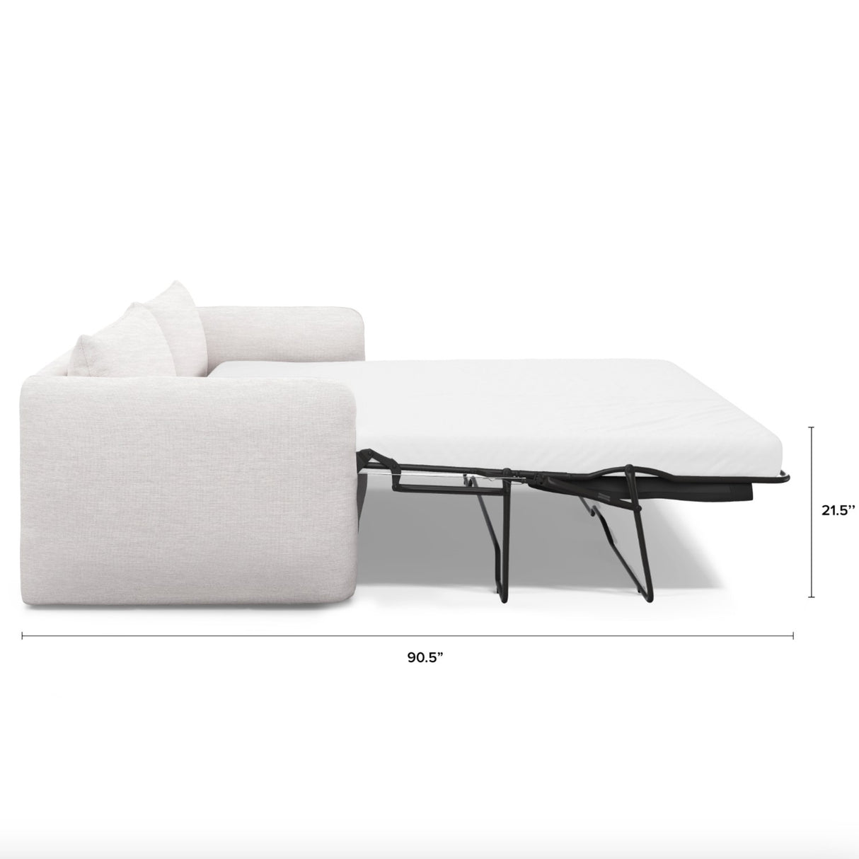 86" Sofa Bed (Silver Ivory) - Pull Up A Couch
