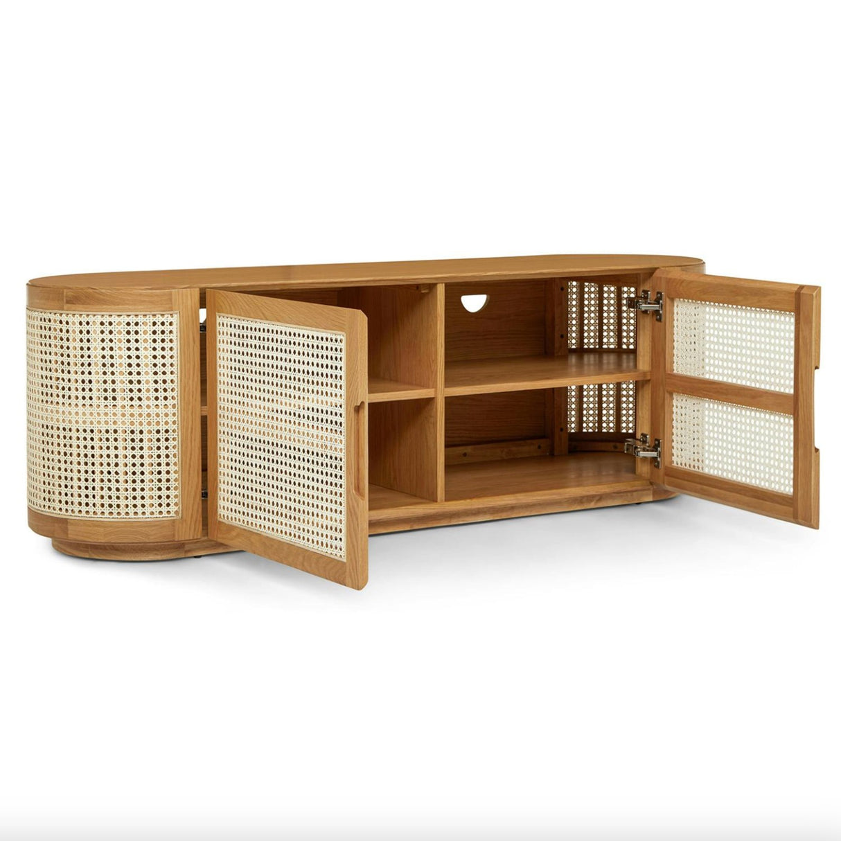 63" MCM-Style Media Unit (Oak)