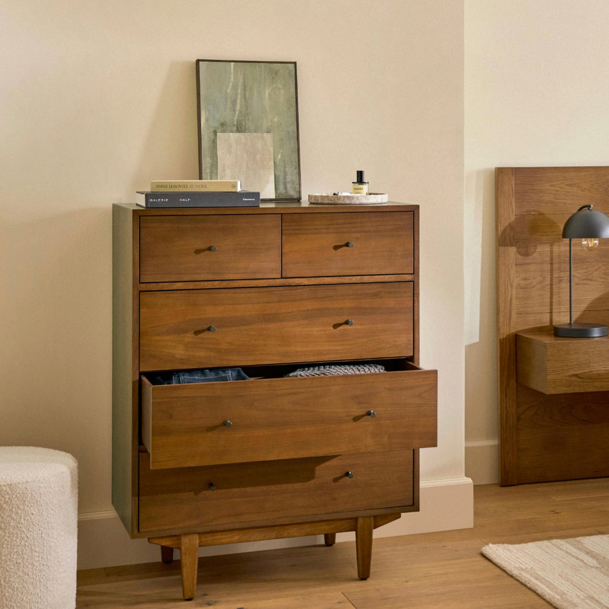 MCM 5-Drawer Chest (Walnut)