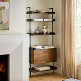 31.25" MCM Shelving Unit (Walnut)