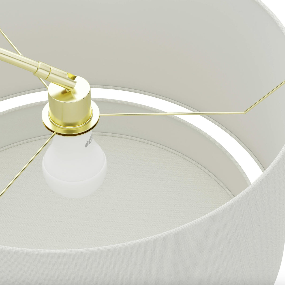 Large MCM-Style Floor Lamp (Brass)