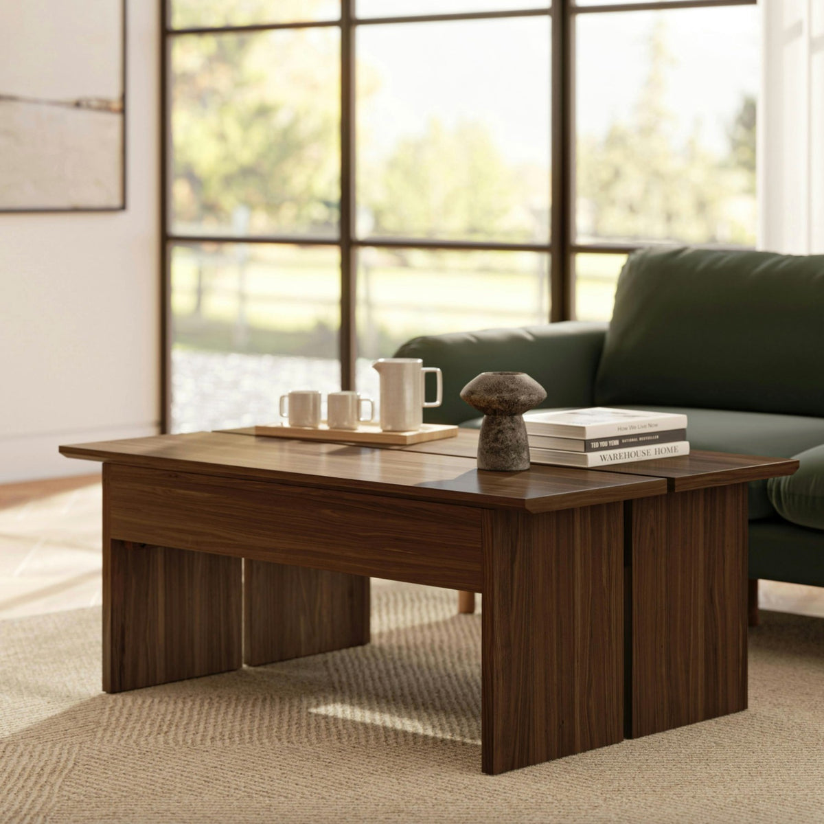 Storage Coffee Table w/ Lift-Top (Walnut)