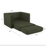 Tufted Sleeper Chair (Fir Green)