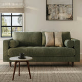 72" Tufted MCM Loveseat (Fir Green)