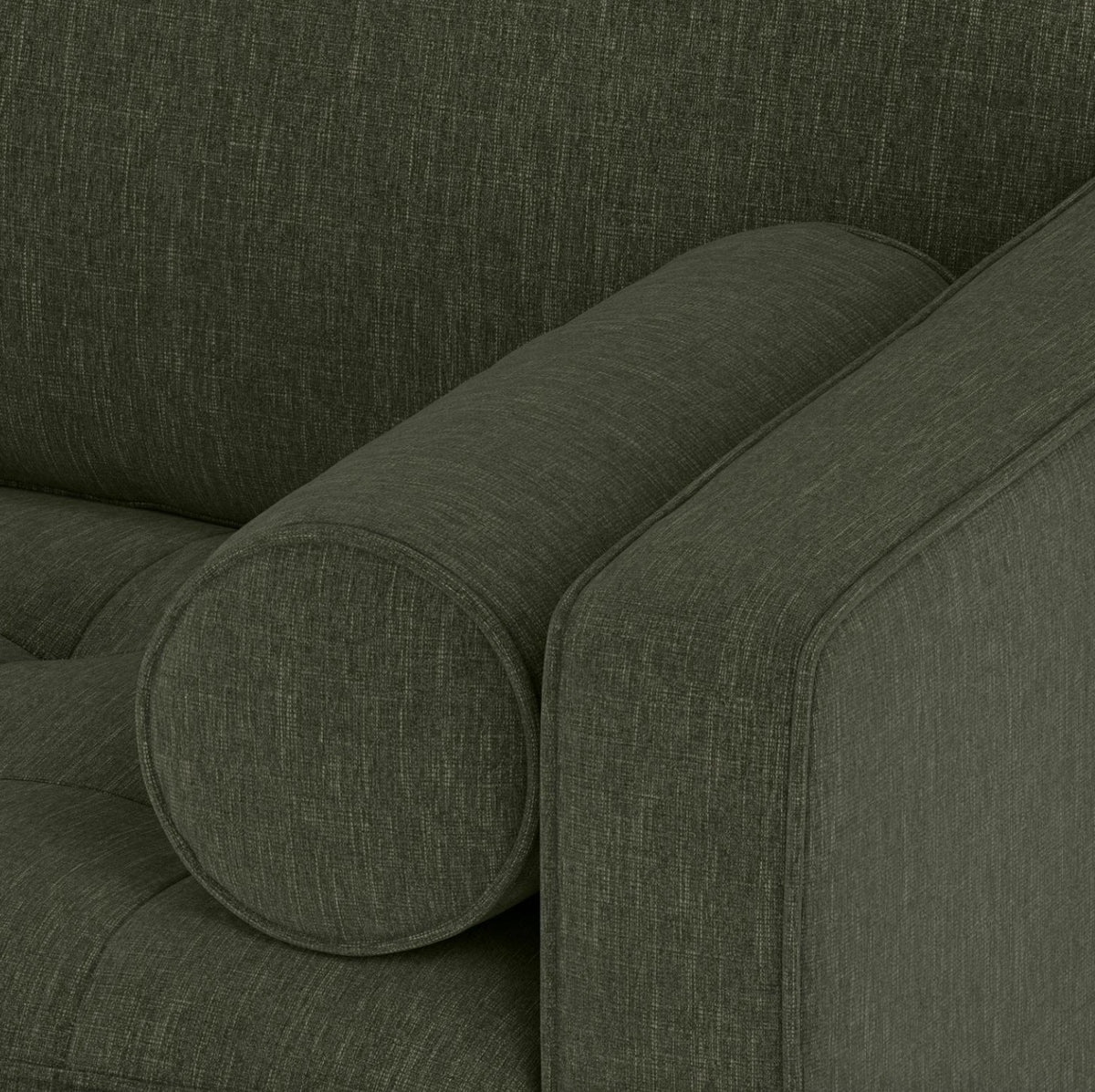 72" Tufted MCM Loveseat (Fir Green)