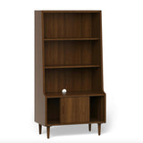 Walnut MCM Bookcase w/ Storage