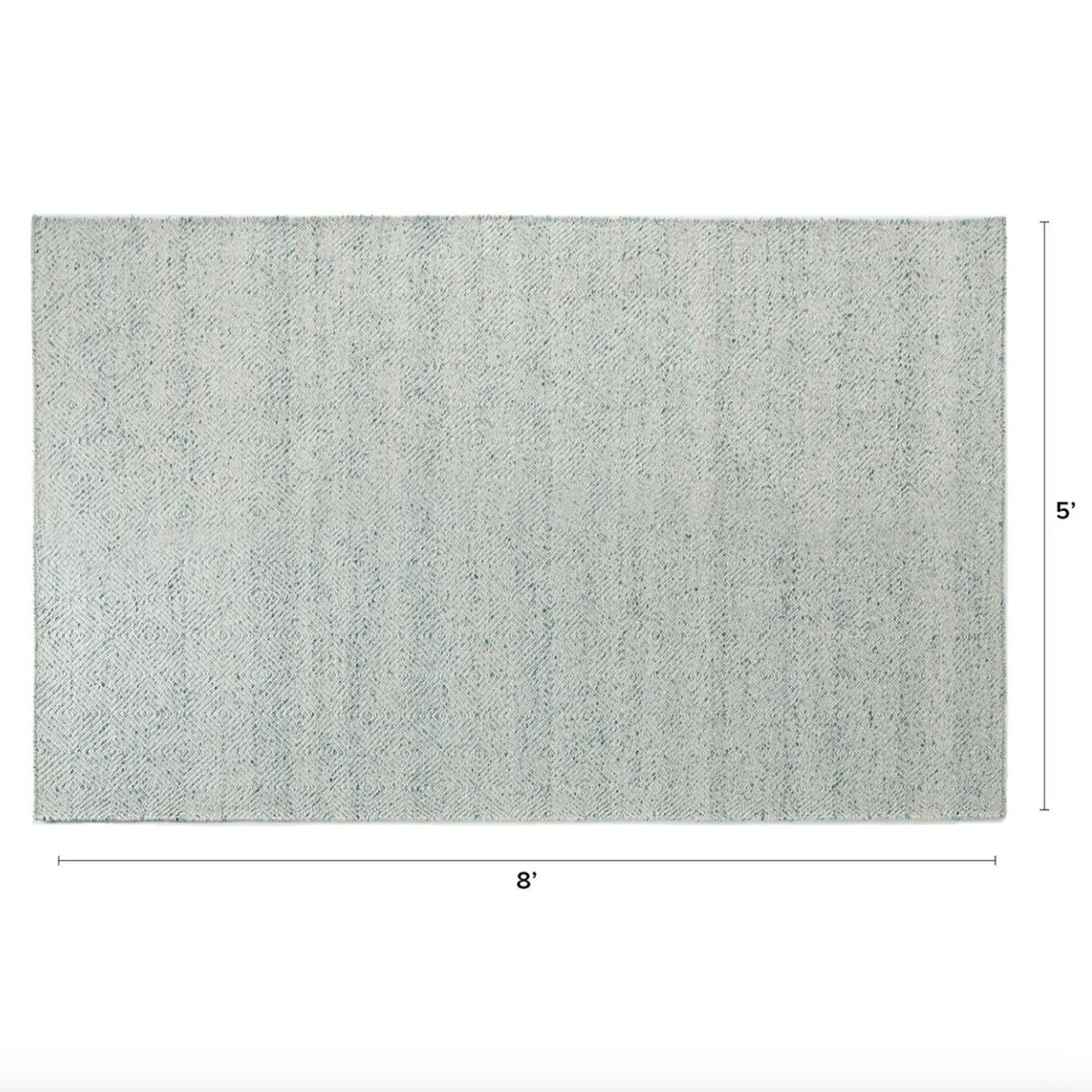 Article 5' x 8' medium-pile Pearl Blue rug with soft, plush texture and modern design, ideal for living room or bedroom decor.