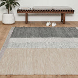 Article 8' x 10' Geode indoor outdoor rug with a modern, textured design in neutral tones on a floor setting.