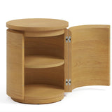 MCM-Style Storage Side Table (Natural Oak)