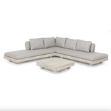 Outdoor MCM-Style Corner Sectional + Table (Beach Sand)