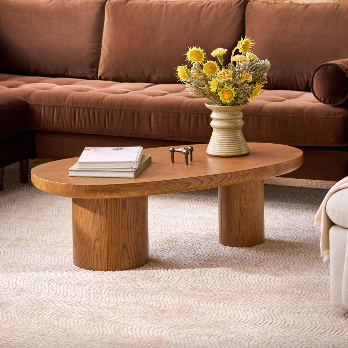 Smoked Oak MCM-Style Coffee Table