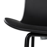 Black MCM indoor/outdoor barstool by Article with sleek modern design and sturdy metal frame.