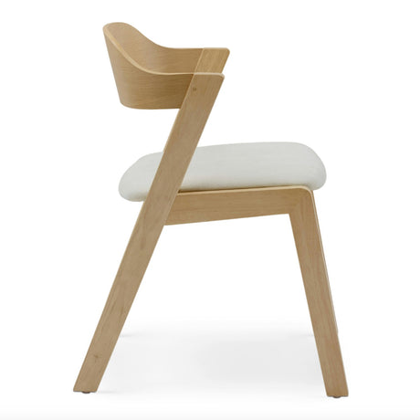 MCM-Style Dining Chair (Oak/Bristol Ivory)