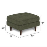 Tufted MCM Ottoman (Fir Green)