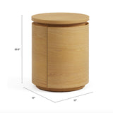 MCM-Style Storage Side Table (Natural Oak)
