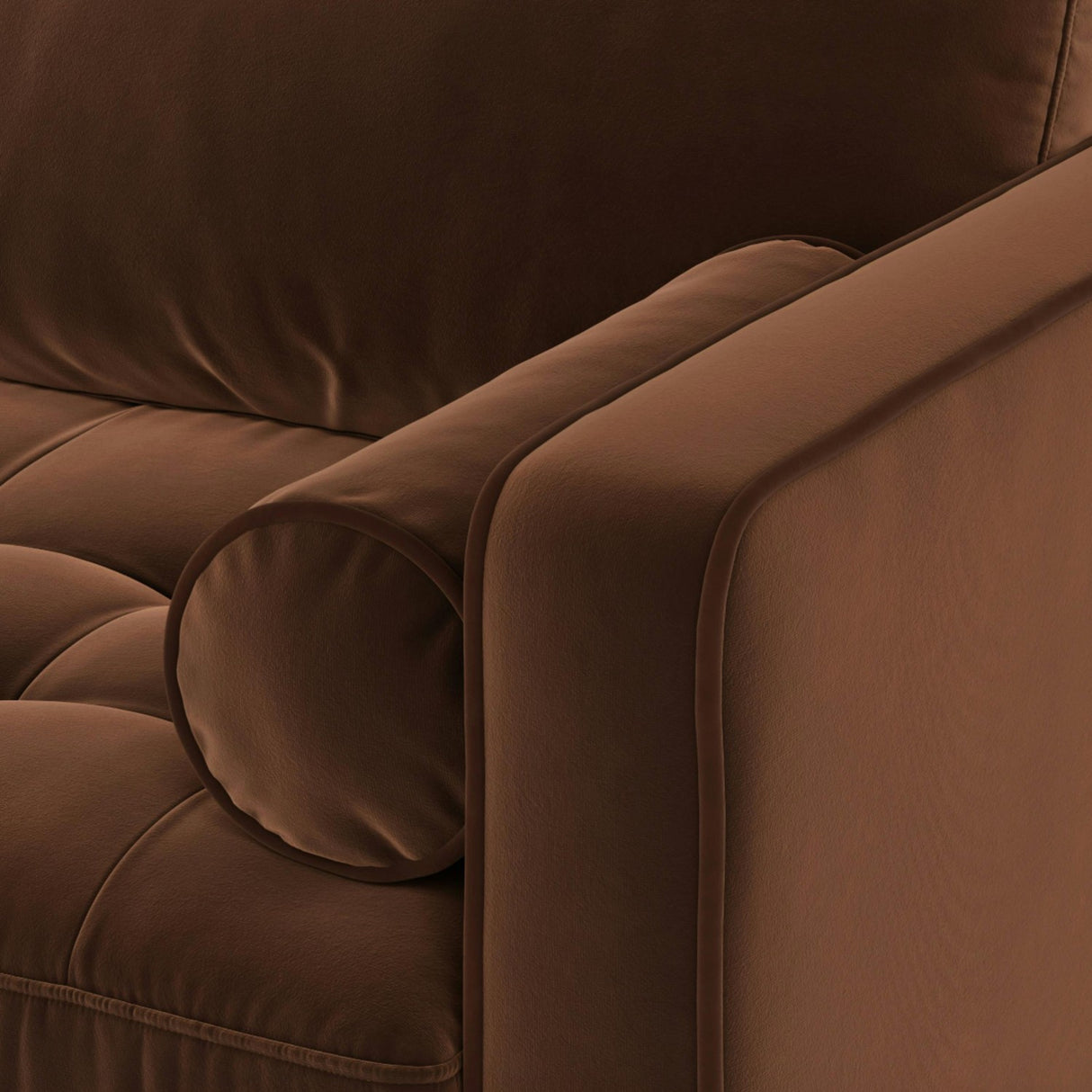 88" Velvet Sofa Bed (Plush Pacific Brown)