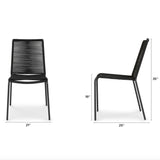 Stackable Outdoor Dining Chair (Ember Black)