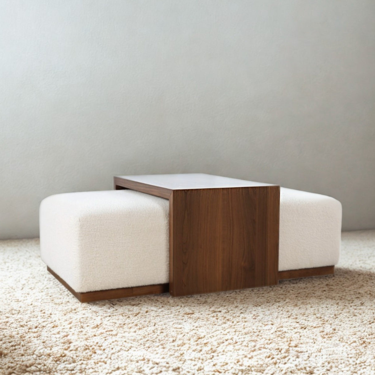 Stafford Ottoman w/ Castered Table