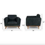 Black Leather MCM-Style Chair