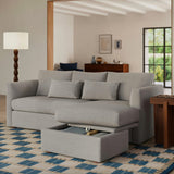Sectional w/ Reversible Chaise + Storage (Hestia Gray)