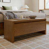 42" MCM-Style Storage Bench (Smoked Oak)