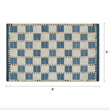 5' x 8' Area Rug (Quilted Blue)