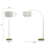 Large MCM-Style Floor Lamp (Brass)