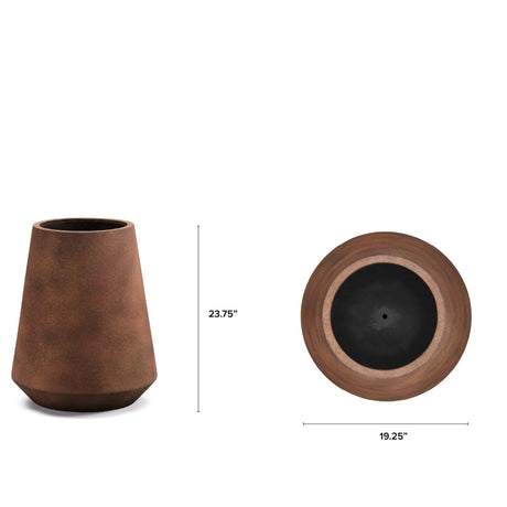 Large MCM indoor/outdoor planter by Article with a sleek, modern design, suitable for plants in indoor or outdoor spaces.