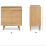 33" MCM-Style Cabinet (Natural Oak)