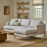 Article 93-inch sectional sofa with reversible chaise, modern fabric upholstery and clean-lined design in a stylish living room setting.