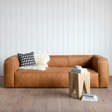 Genuine Leather MCM Sofa (Rawhide Tan)