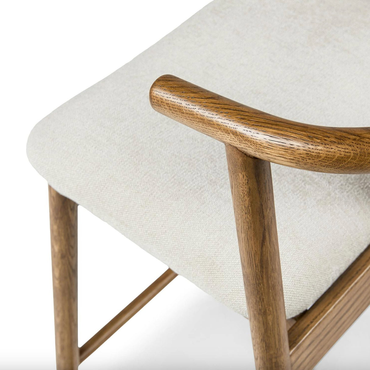 MCM-Style Counter Stool (Smoked Oak/Light Grey)