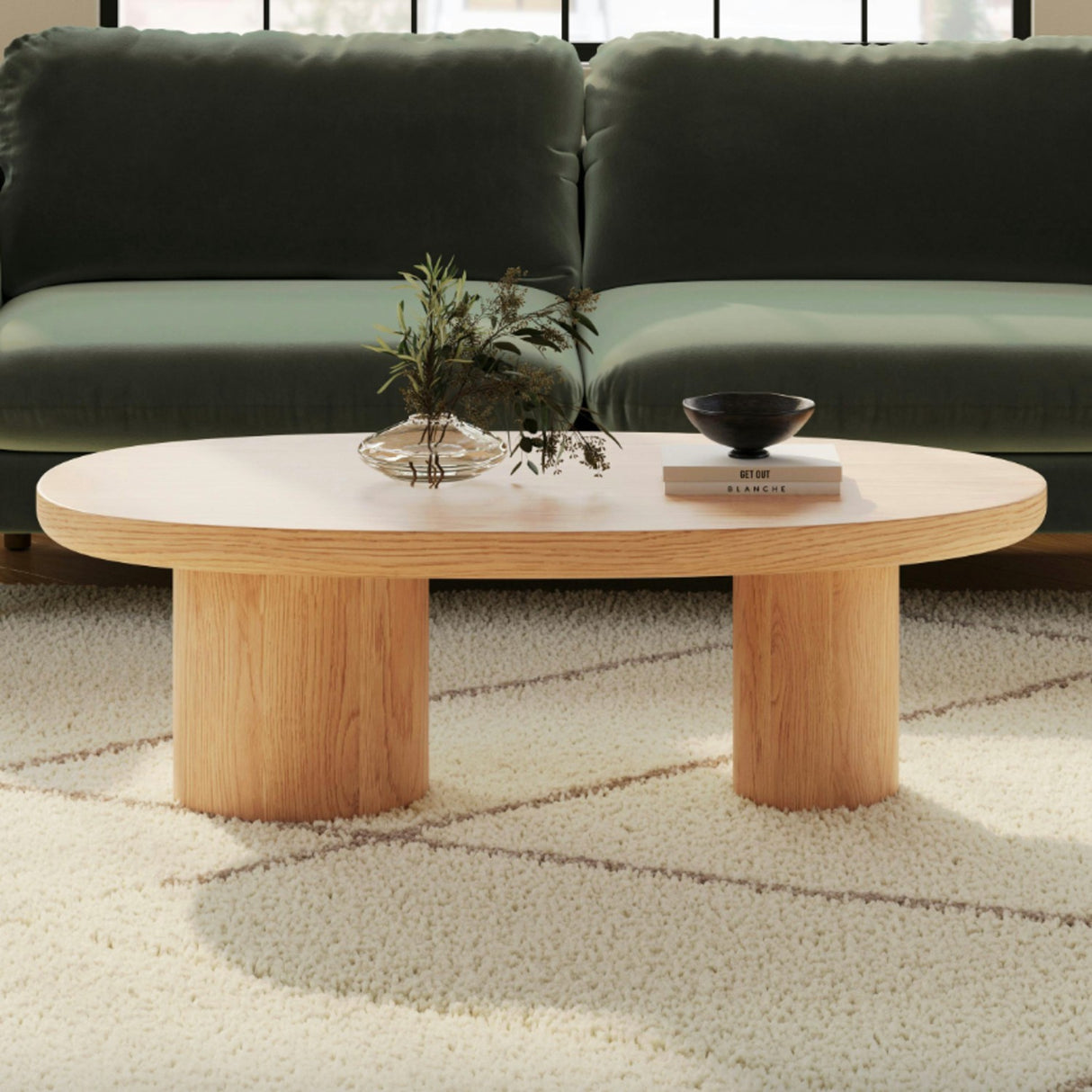 46" Solid Oak Coffee Table