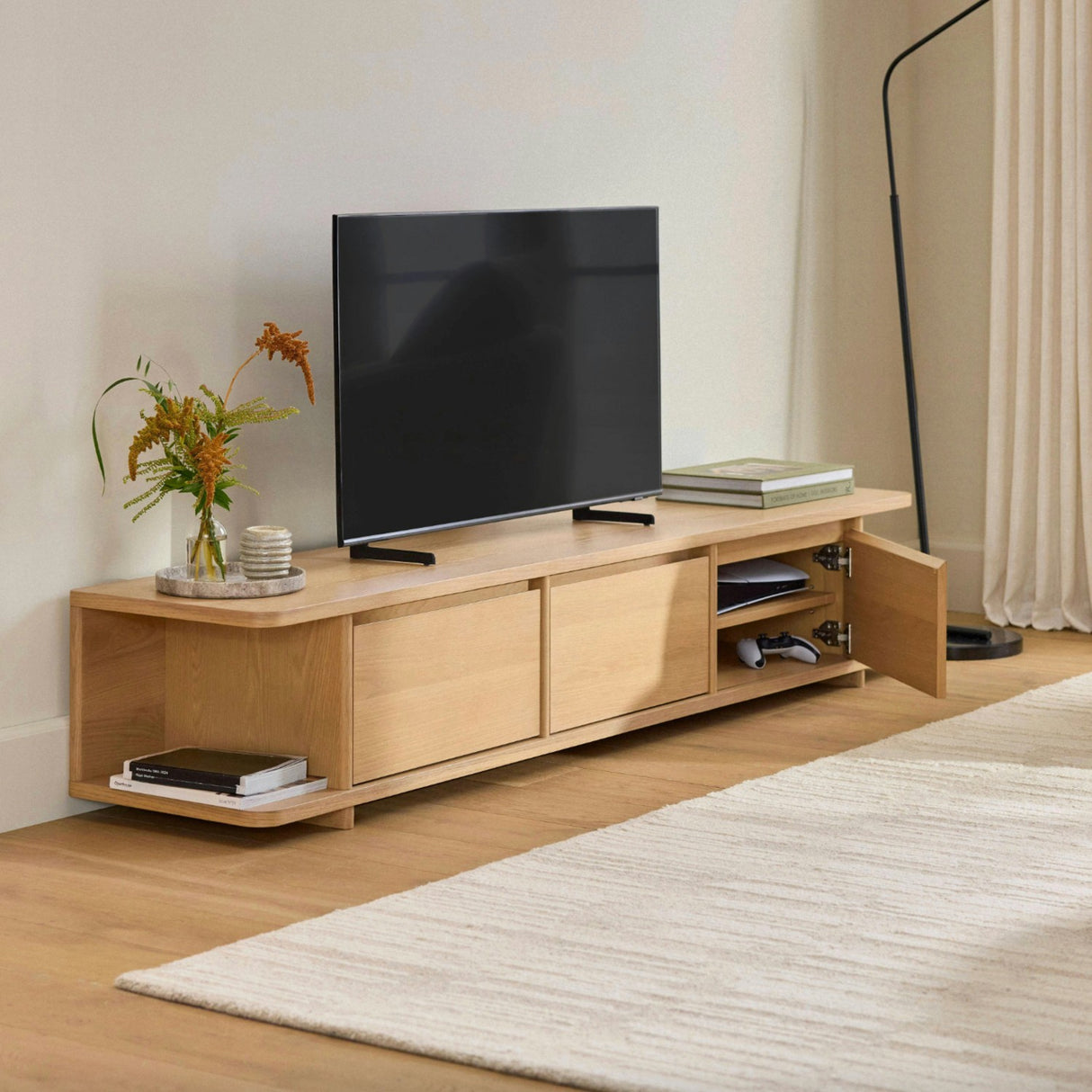 79" MCM-Style Low Media Unit (White Oak)