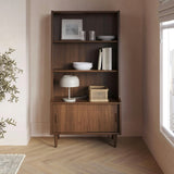 Walnut MCM Bookcase w/ Storage
