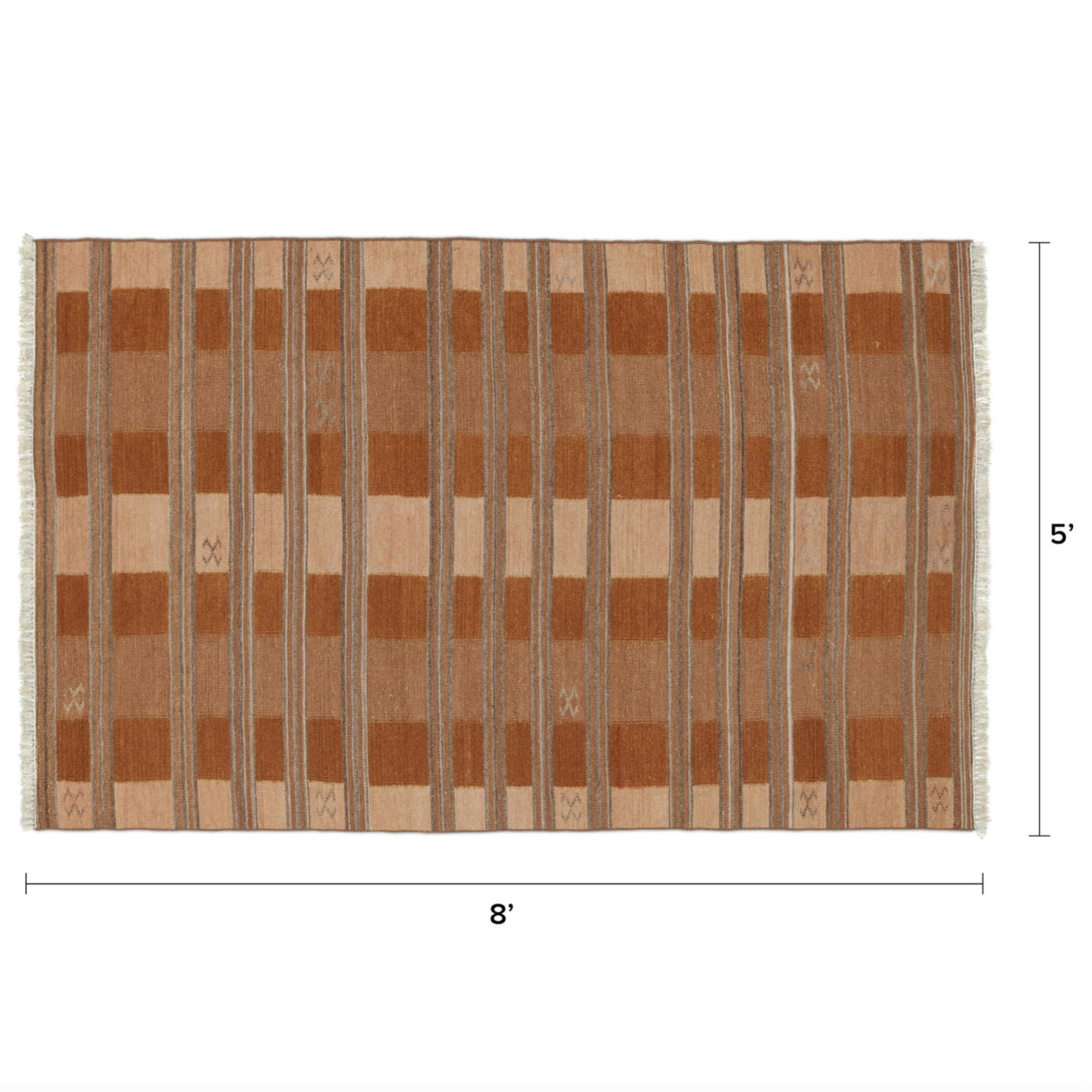 5' x 8' Low-Pile Rug (Copper)
