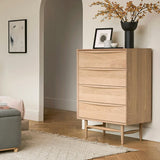 4-Drawer MCM-Style Chest (White Oak)