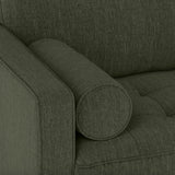 Tufted Sectional w/ Chaise + Ottoman (Fir Green)