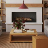44" Square Coffee Table w/ Storage (White Oak)