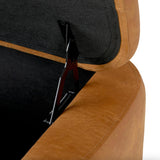 48" Rawhide Leather Storage Bench (Tan)