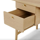 58.5" MCM-Style Desk (White Oak)