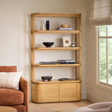 MCM Shelving Unit w/ Storage (Natural Oak)