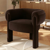 Velvet MCM Lounge Chair (Espresso Brown)