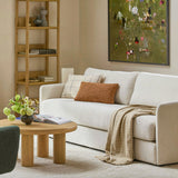 Harbor Ivory 88-inch Article sofa bed sleeper with plush cushions and sleek design, shown in a modern living room setting.