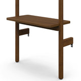 Walnut 21-inch wide modular shelving unit by Article, showcasing a modern bookcase with open shelves and clean lines.