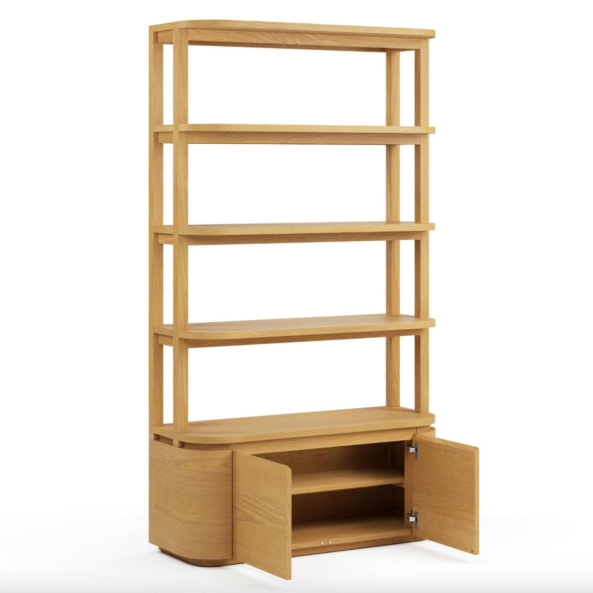 MCM Shelving Unit w/ Storage (Natural Oak)